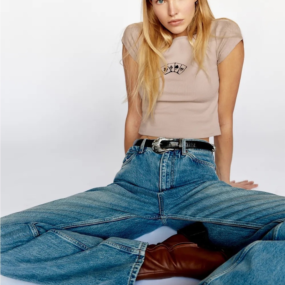 Reformation muse crop tee | size XS